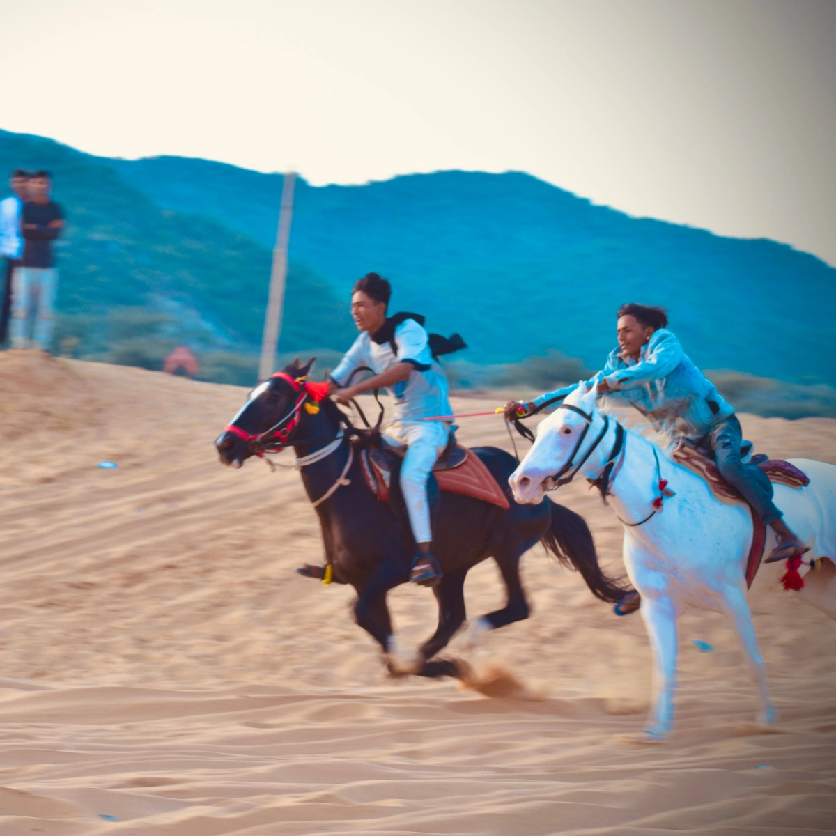 Horse riding in pushkar